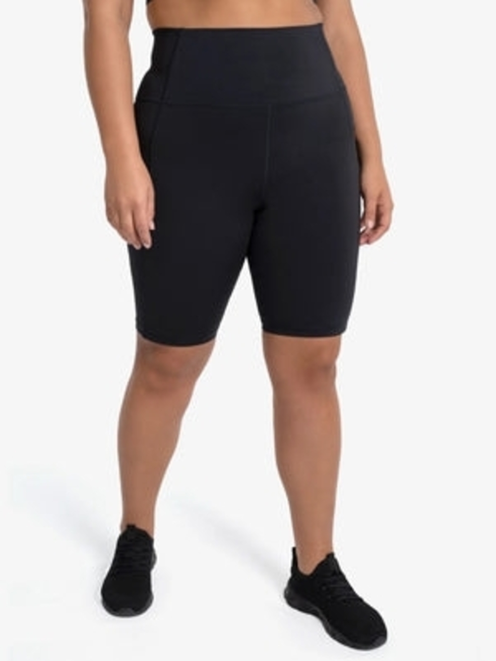 One Step Ahead Black High-Rise Bike Shorts